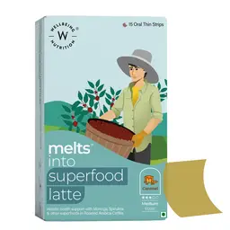 Wellbeing Nutrition -  Melts Superfood Latte with Arabica Coffee, Spirulina, Ashwagandha and Moringa - for Holistic Health, Immune Support and Stress Relief  icon