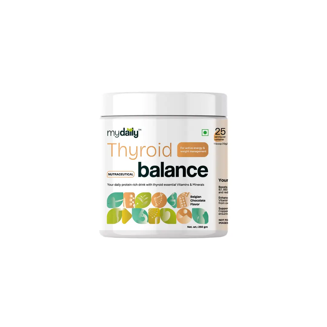 myDaily Thyroid Balance with Vitamin A, Vitamin B6, Vitamin for Improving Skin and Hair Health - Belgian Chocolate (250 gm)