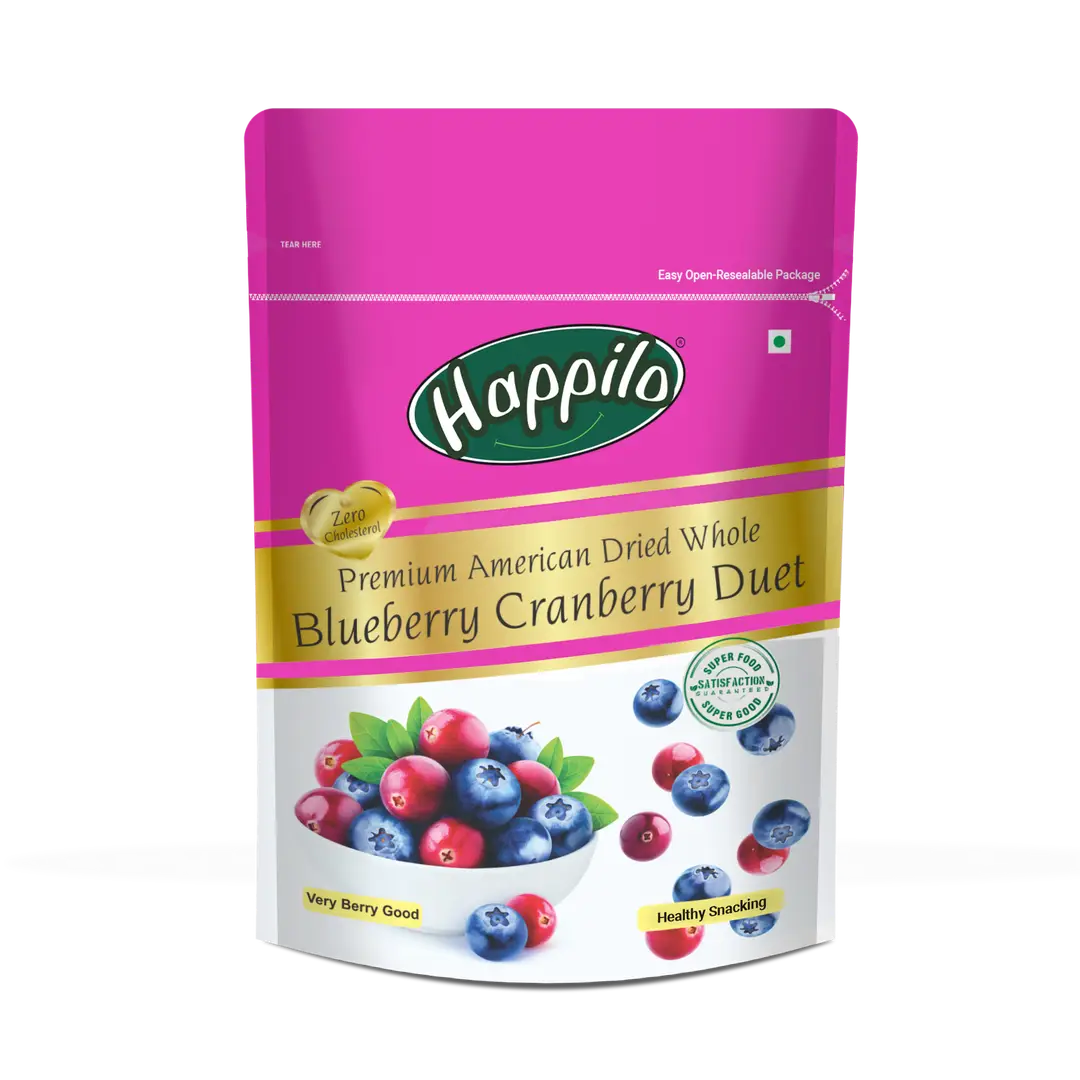 Happilo Premium Dried Blueberry Cranberry Duet - Pack of 1 (200 gm)