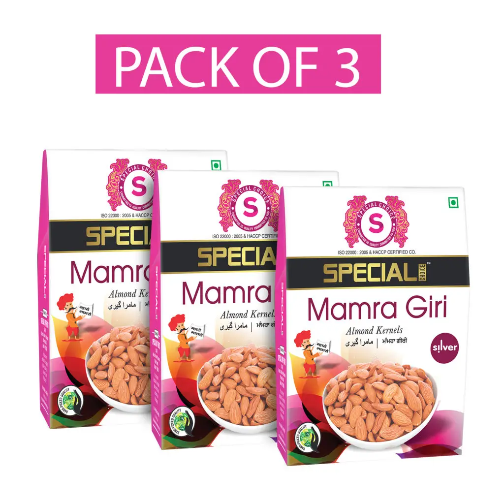 Special Choice Mamra Giri (Almond Kernels) Silver for Regulating Cholesterol Levels - Pack of 3 (750 gm)