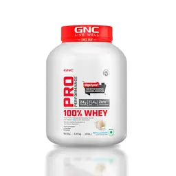 GNC Pro Performance 100% Whey Protein Powder Formulated In USA with 24g Protein, 5.5g BCAA for Strength, Endurance, Builds Lean Muscles and Fastens Muscle Recovery