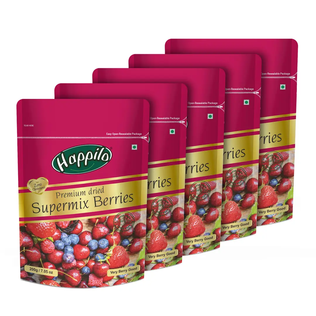 Happilo Premium International Supermix Berries - Pack of 5 (1000 gm)