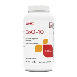 GNC CoQ-10 200mg | Strong Antioxidant | Promotes Healthy Heart | Boosts Immunity | Anti-Ageing | Aids in Cellular Energy Production | Formulated in USA | 200mg Per Serving | 30 Softgels icon