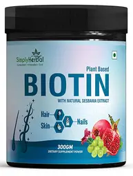 Simply Herbal Biotin Powder - for Stronger Shiny Hair & Healthier Skin for Men & Women – 300 gm icon