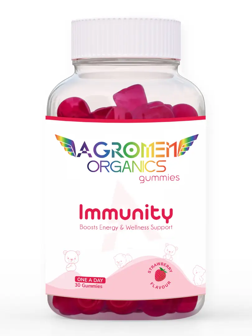 Agromen Organics - Vitamin C - with Elderberry Extract - for Immunity Booster - Pack of 1 (30 Gummies)