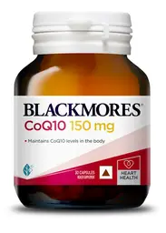 Blackmores - CoQ10 |Fat-Soluble Antioxidant Support for Healthy Heart | Boost Cellular Energy | Healthy Blood Lipid Levels | Made with Ubidecarenone |150 mg, 30 Capsules icon