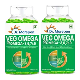 Dr. Morepen Veg Omega 3 6 7 9 Capsules for Healthy Heart, Brain and Joints icon