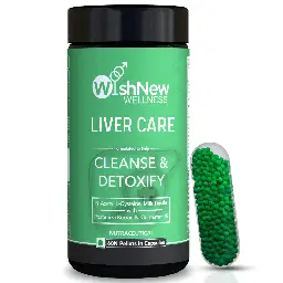 Wishnew Wellness Liver Care Detoxifying Liver Support With Nac, Milk Thistle, And Curmate for Liver Care