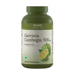 GNC Herbal Plus Garcinia Cambogia | Aids in Weight Loss | Controls Hunger Pangs | Helps Reduce Bad Fats | Improves Serotonin Level | Formulated in USA | 500mg Per Serving icon