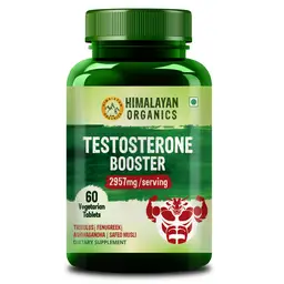 Himalayan Organics Testosterone Booster | Supports Muscle & Energy Boost | With Vitamin D3, Magnesium, Zinc, Tribulus, Ashwagandha & Safed Musli | 60 Veg Tabs icon