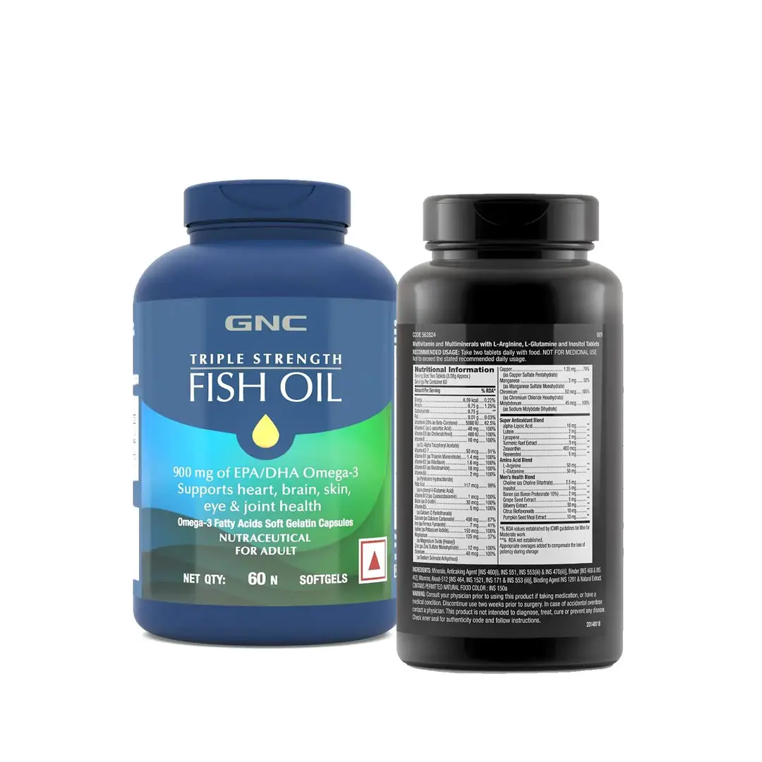 DSC - GNC - Triple Strength Fish Oil & GNC - Women's Multivitamin for Women 50+ Combo - Combo Pack (Fish Oil & Women's Multivitamin for Women 50+)