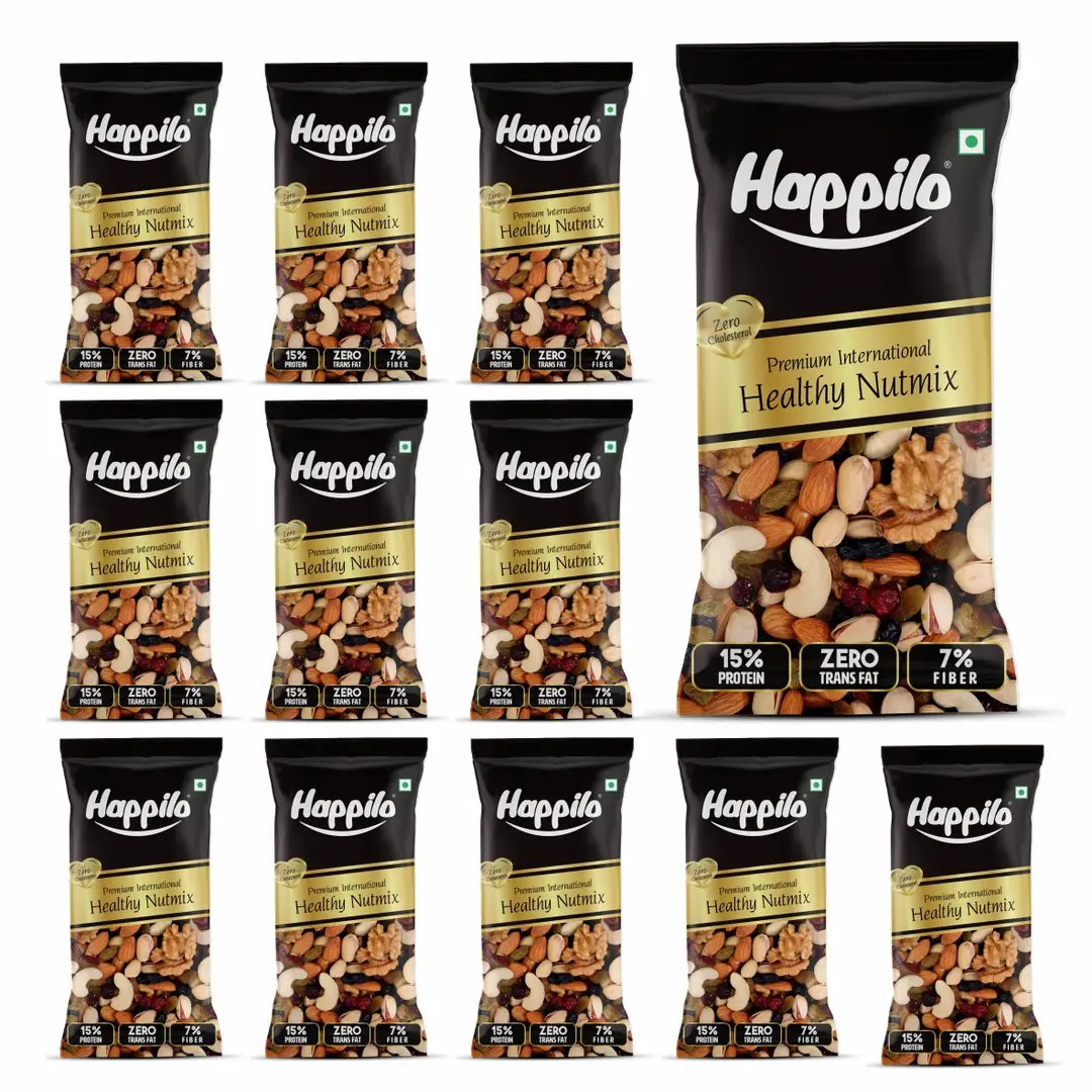 Happilo Smart Snack Healthy Nutmix - Pack of 12 (216 gm)