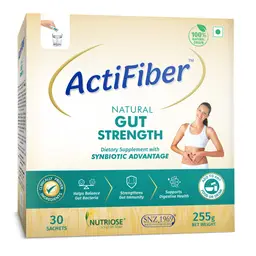 Actifiber Natural Gut Strength. Prebiotic & Probiotic Supplement for Stronger Digestive Health, Natural & Safe, Expert Recommended icon