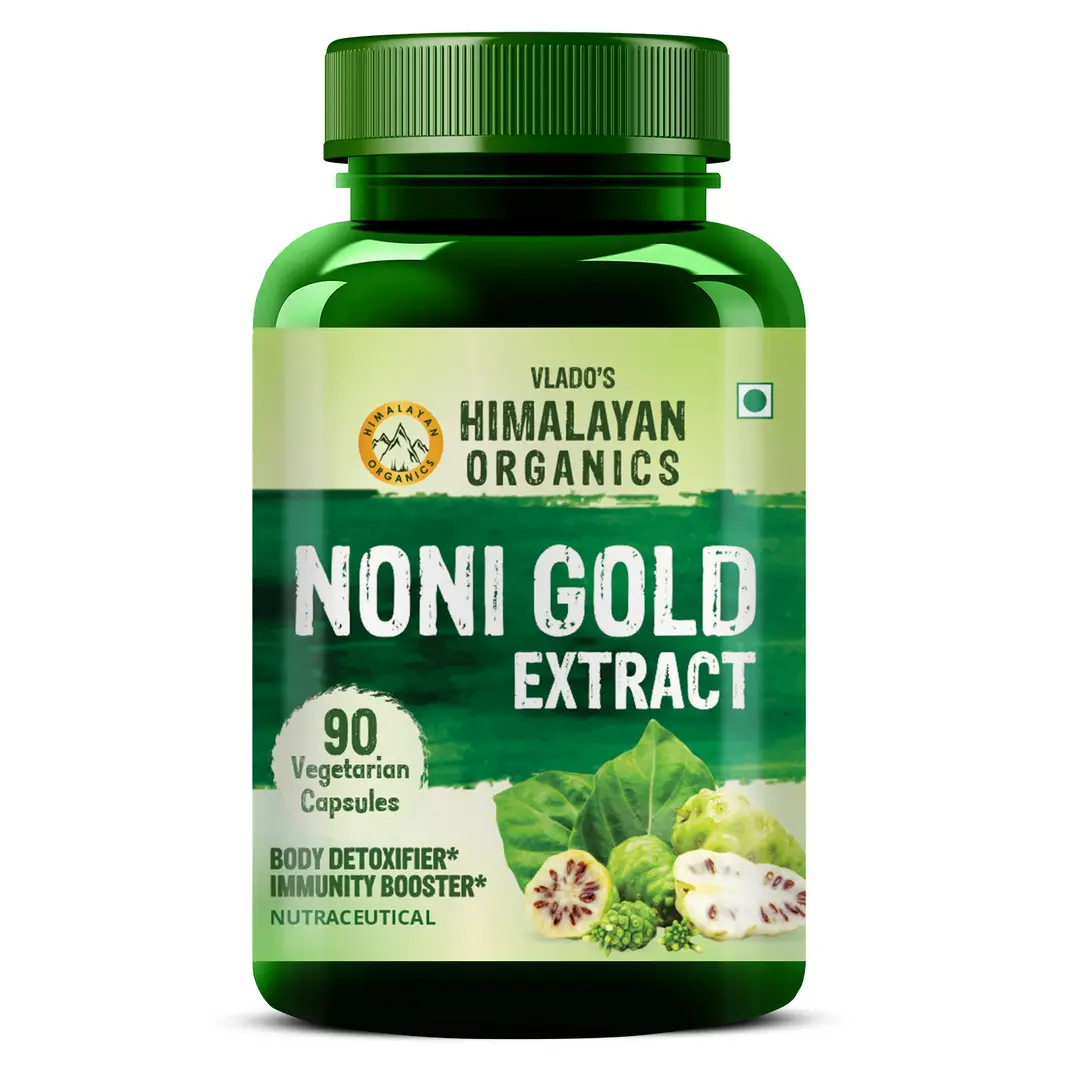 Vlado's Himalayan Organics - Noni Gold Extract for Body Detox & Immunity - Pack of 1 (90 Capsules)