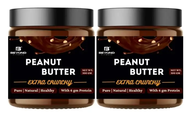 Beyond Fitness Dark Choclate Extra Crunchy High Protein Peanut Butter with Whey Protein for Weight Gaining