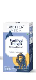 BBETTER VEDA Purified Shilajit 500mg | For Stamina, Strength and Vitality Support for Men icon
