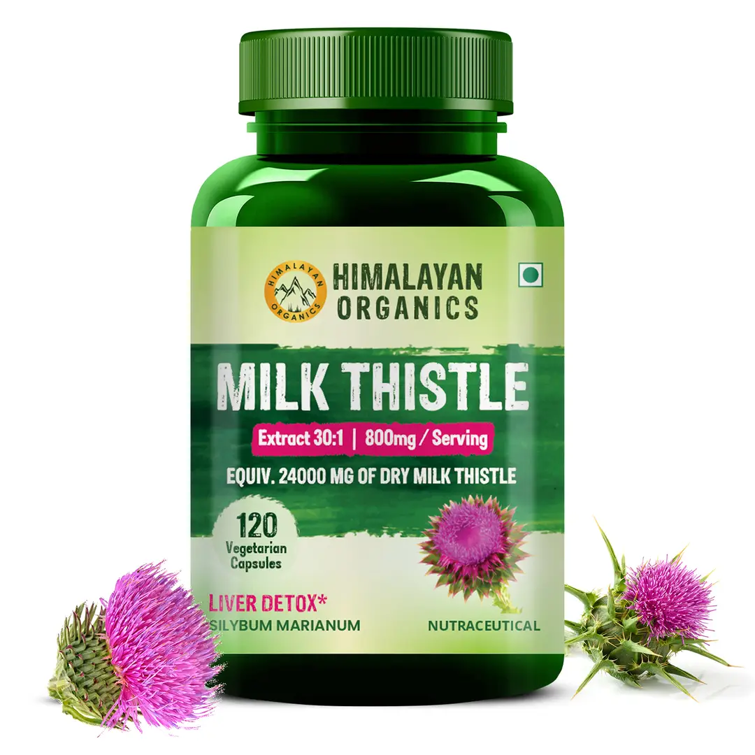 Buy Himalayan Organics Milk Thistle Extract Silymarin 800mg Capsules