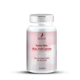 Zenius Hair, Skin, and Nails Capsules with Amla, Neem and Haridra for Overall Beauty