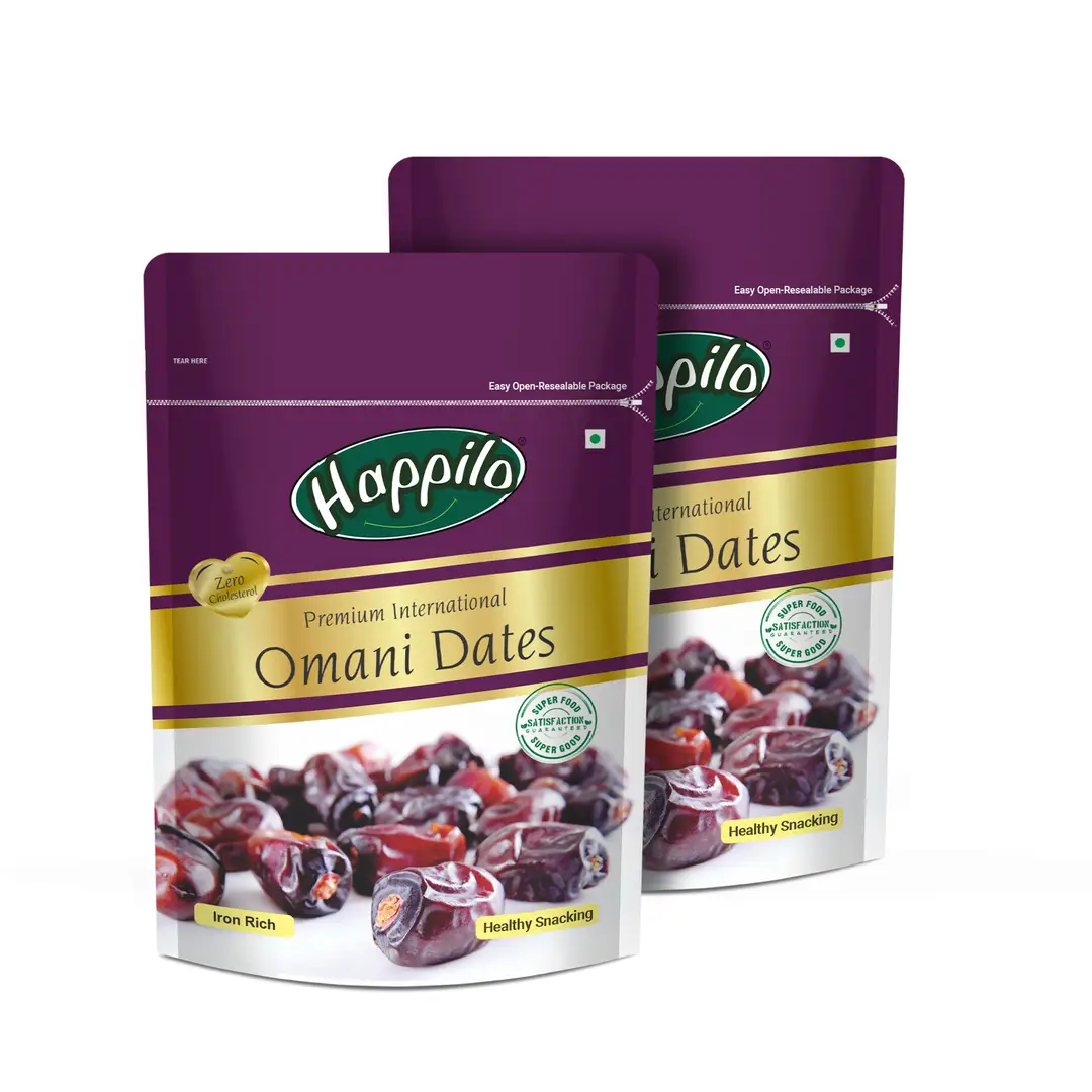 Happilo Premium International Omani Dates - Pack of 2 (500 gm)
