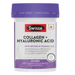 Swisse Collagen+ Hyaluronic Acid with Peptides, Vitamin C & E to Boost Skin Repair & Regeneration For Youthful & Radiant Skin icon