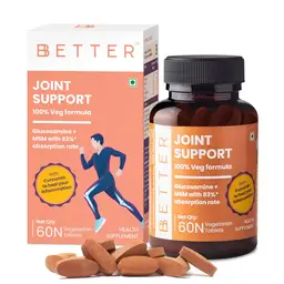 BBETTER Joint Support Supplement - with Veg Glucosamine, Boswellia Serrata, Veg MSM, Ginger, Rosehip extract and Curcumin icon
