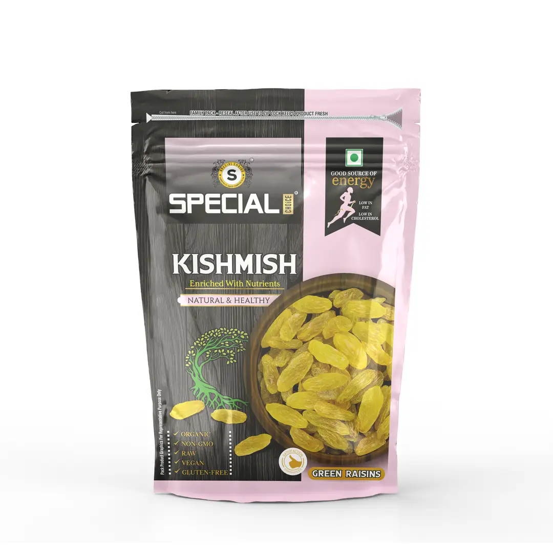 Special Choice Kishmish (Green Raisins) Long for Lowering the Blood Sugar Levels - Pack of 1 (250 gm)