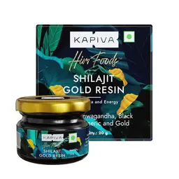Kapiva Him Foods Shilajit Gold Resin - Coffee Arabica & Haldi with antioxidants, soluble chlorogenic acid insoluble Curcumin in a bioavailability enhanced matrix which helps in improving performance. icon