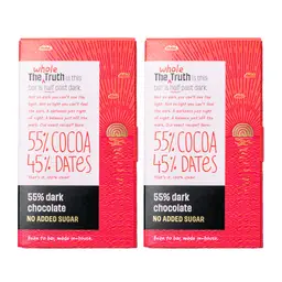 The Whole Truth - Dark Chocolate Combo | No Added Sugar | Bean to Bar | Vegan | No Artificial Flavours | Portion Controlled | 100% Vegetarian icon