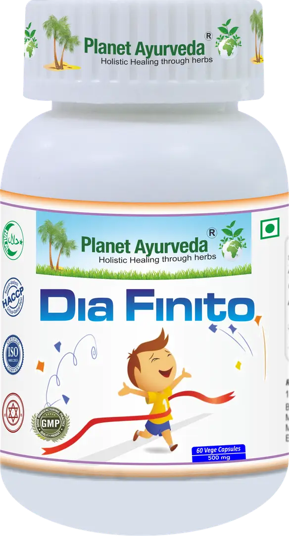 Planet Ayurveda Dia-Finito for Maintaining Healthy Glucose Level - Pack of 1 (60 Capsules)