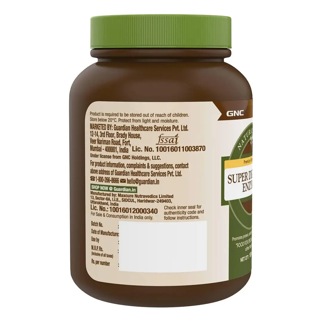 Buy GNC Natural Brand Super Digestive Enzymes, 100 Capsules, Supports  Protein, Carbohydrate and Fat - Pack of 1( 100 Capsules ) Online in India