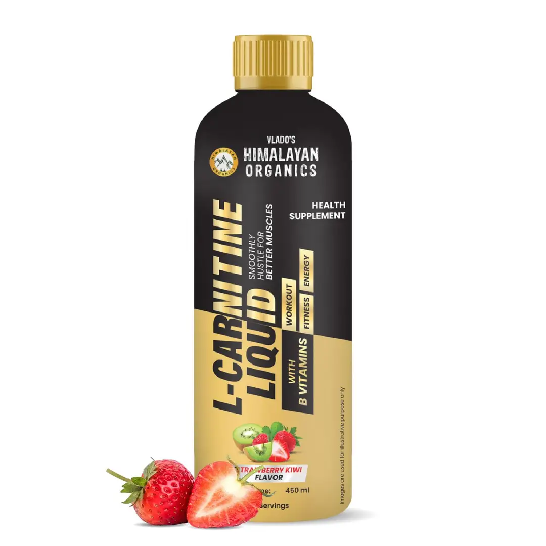 Vlado's Himalayan Organics L Carnitine Liquid 3000 mg with Vitamin B3, B5, B6 for Healthy Weight Loss and Converts Fat to Muscle - 450 ml