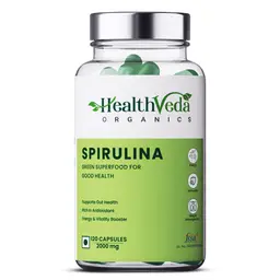 Health Veda Organics Spirulina Capsules 2000mg - For Weight Management & Immunity Boost - (120 Capsules) icon