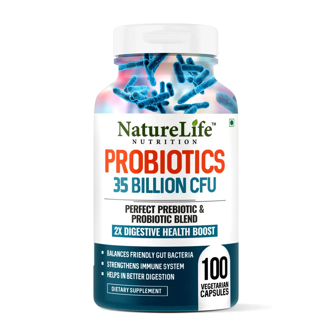 Nature Life Nutrition Probiotics 35 Billion CFU 16 Strains with Prebiotics - Pack of 1(100 Capsules)