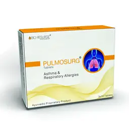 Bio Resurge - Pulmosurg - Lungs Detox Tablets - Kali, Pippali, Saunth, Vanslochan, Talishpatra- Helps with Asthma and respiratory allergies - 30 Tablets icon