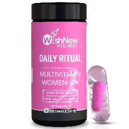 Wishnew Wellness Daily Ritual Women 50+ Multivitamin for Optimal Absorption,Supports Menopause, Hormonal Balance, Skin and Joint Health