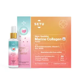 Setu Organic Rose Water and Skin Youthful Marine Collagen Powder (Combo Pack) icon
