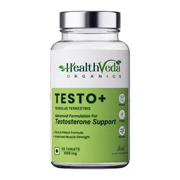 Health Veda Organics - Plant Based Testo+ - with Tribulus, Ashwagandha, Kaunch Beej - for Improving Muscle Strength and Energy icon