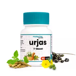 Myupchar Ayurveda Urjas T-Boost Supplement with Ashwagandha, Safed Musli, Gokshura for Improving Performance & Vitality icon