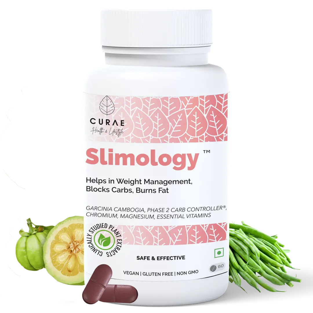 Curae Health - Slimology helps in weight loss and fat burn - Pack of 1 (60 Tablets)