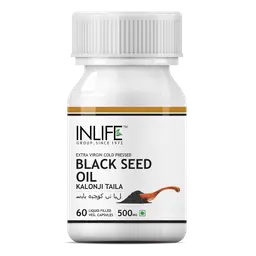 INLIFE - Black Seed Oil, Extra Virgin Cold Pressed, 500 mg - 60 Vegetarian Capsule icon