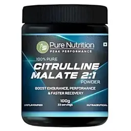 Pure Nutrition 100% Pure L Citrulline Malate 2:1 Powder for Endurance, Improve Performance, Faster Recovery and Reduce Muscle Fatigue
