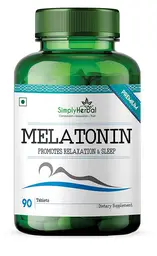 Simply Herbal Natural Melatonin 10 mg |Deep Sleep Supplement, Helps Stress & Anxiety Relief, Support Jet Lag Strain for Men Women Adults, Healthy Sleep Cycle- 90 Tablets icon
