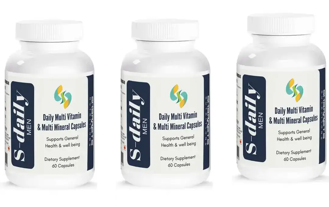 Sharrets S-daily Multivitamin for Overall Wellbeing - Pack of 3 (180 Capsules)