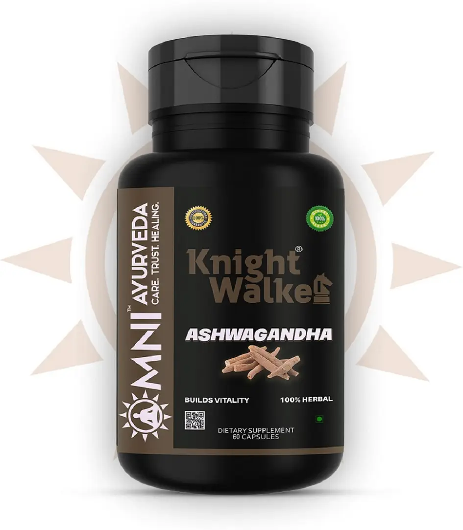Omni Ayurveda - Ashwagnadha Capsules - Boosting Testosterone And Fertility In Men - 60 Capsules - Pack of 1(60 Capsules)
