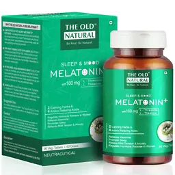 The Old Natural Melatonin Sleeping Aid Pills for Deep Sleep Melatonin 5Mg with Tagara 125Mg Sleep Supplement (60 Veg Tablets) icon