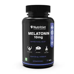 NutritJet -  Melatonin 10mg Sleeping Aid Pills  | 60 Vegetarian Tablets | icon
