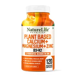Nature Life Nutrition - Plant Based Calcium Magnesium Zinc D3 & k2 Supplement for Men & Women icon