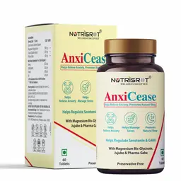 NUTRISROT̖ - AnxiCease Supplement - With Jujube, Magnesium Bis-glycinate and Pharma GABA - For Anxiety, Stress relief and Mind Relax icon