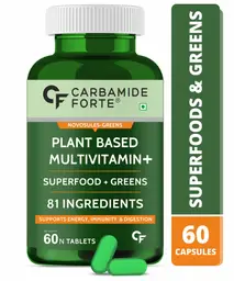 Carbamide Forte Plant Based Multivitamin Tablets with Superfoods, Greens, Vegetables, Fruits and Herbs for Immunity, Energy and Detox icon