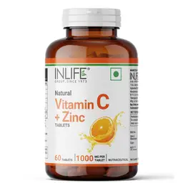 INLIFE - Natural Vitamin C Amla Extract With Zinc For Immunity & Skin Care - 60 Veg Tablets icon
